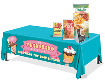 Custom printed tablecloths & table runners